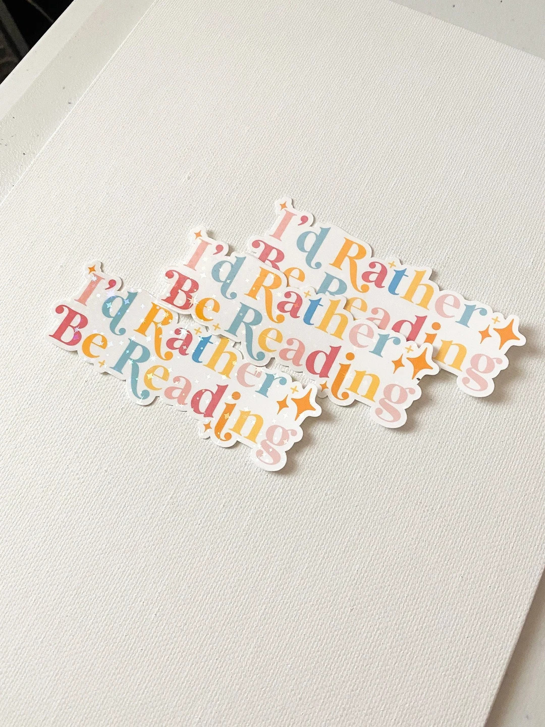 Rather Be Reading Sticker Sparkly Reading Sticker Book Lover - Etsy | Etsy (US)