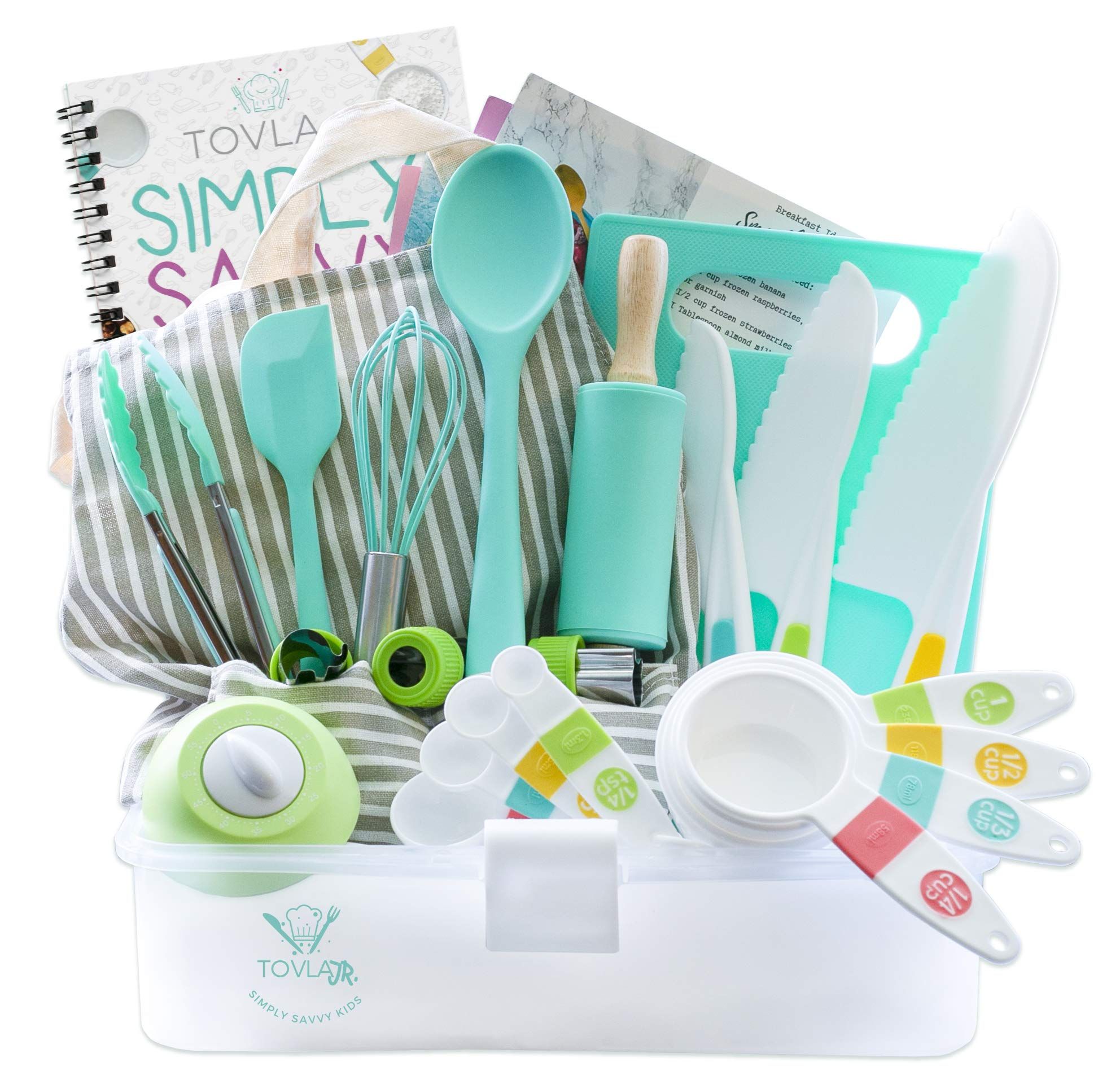 Tovla Jr. Kids Cooking and Baking Gift Set with Storage Case - Complete Cooking Supplies for the Jun | Amazon (US)