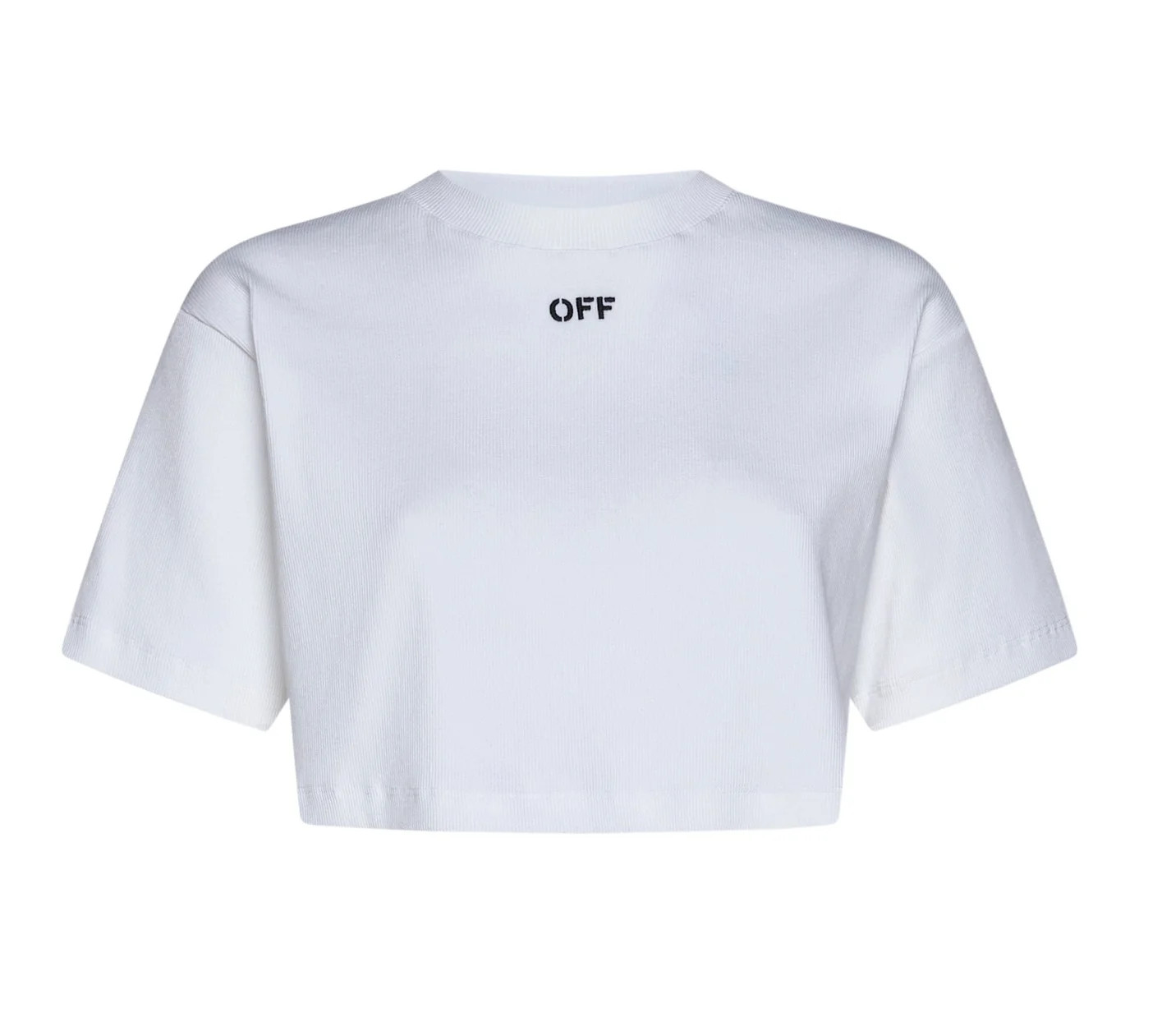 Off-White Off-Stamp Crewneck Cropped T-Shirt | Cettire Global