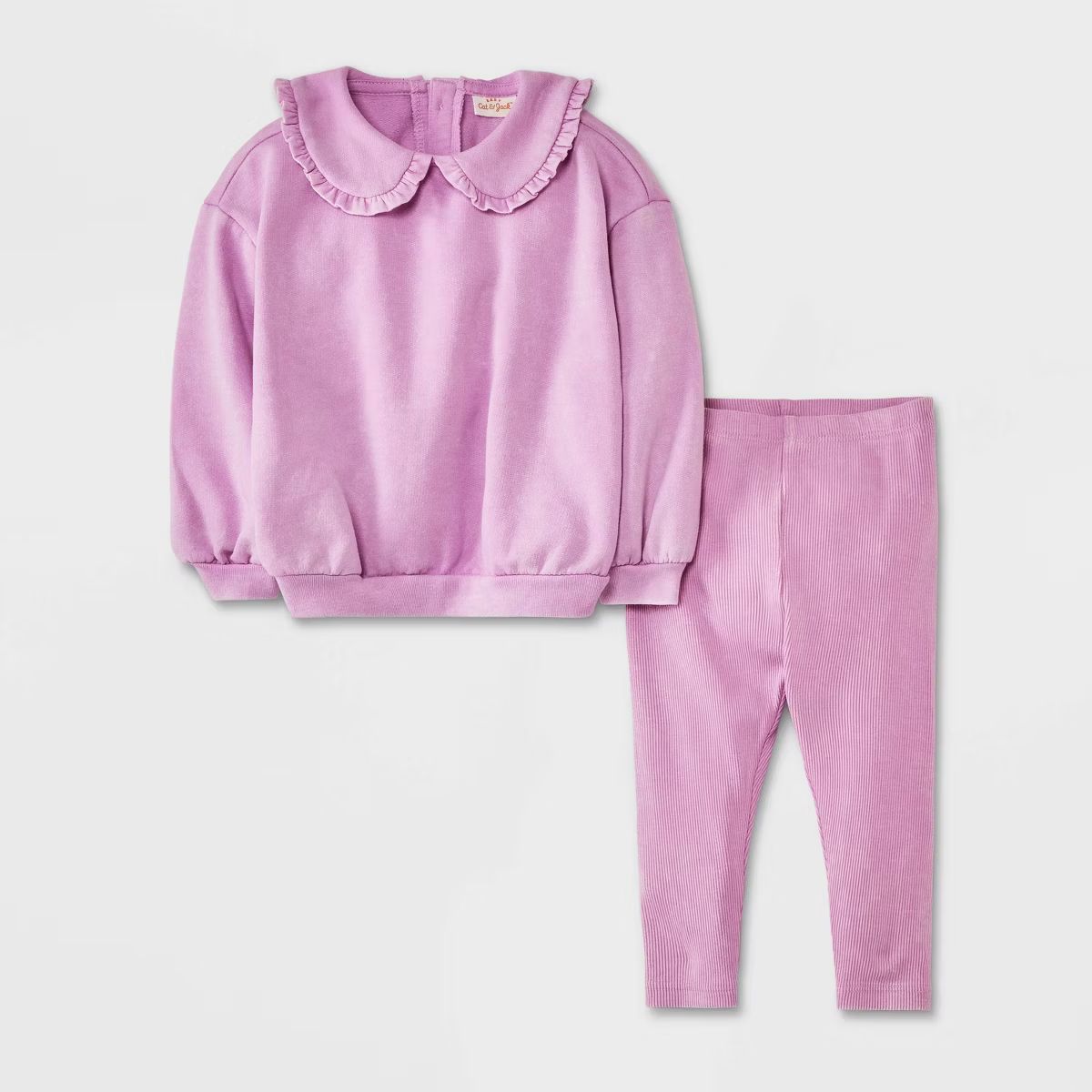 Baby Girls' Fleece Sweatshirt & Ribbed Leggings - Cat & Jack™ | Target