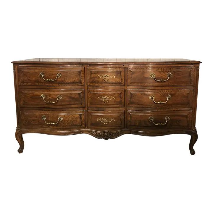 Henredon Four Centuries Collection Oak French Style Dresser | Chairish