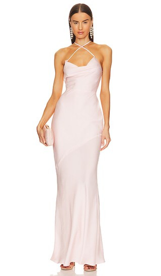 Massie Gown in Blush Pink | Revolve Clothing (Global)