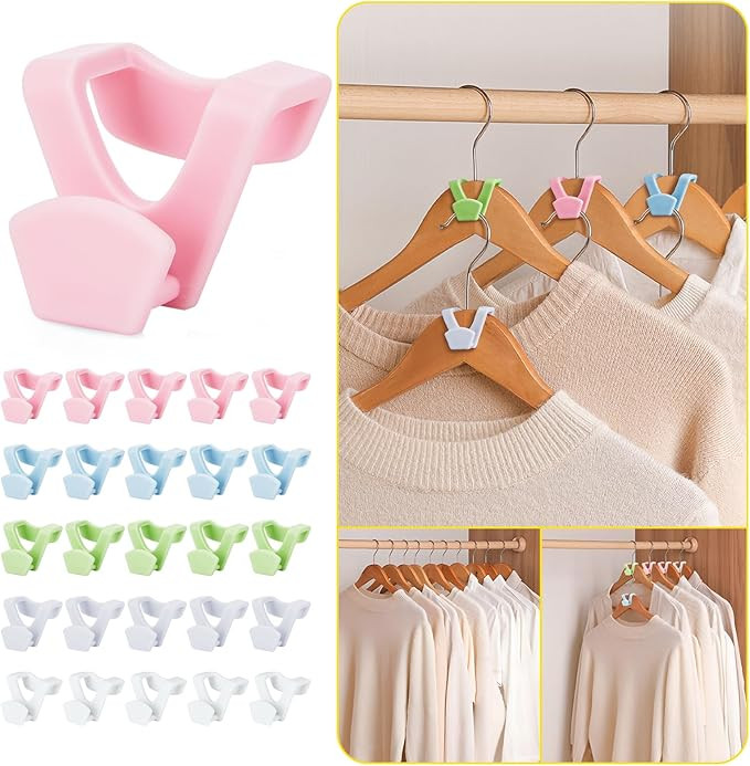 HOUSE DAY Closet Organizers and Storage 60 Pack, Space Saving Hanger, College Dorm Essentials for... | Amazon (US)