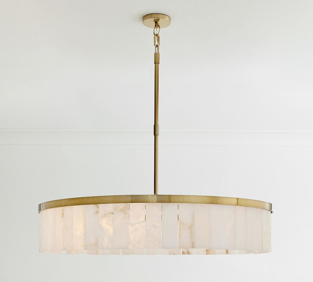 Windham Alabaster Tile Round Chandelier | Pottery Barn (US)