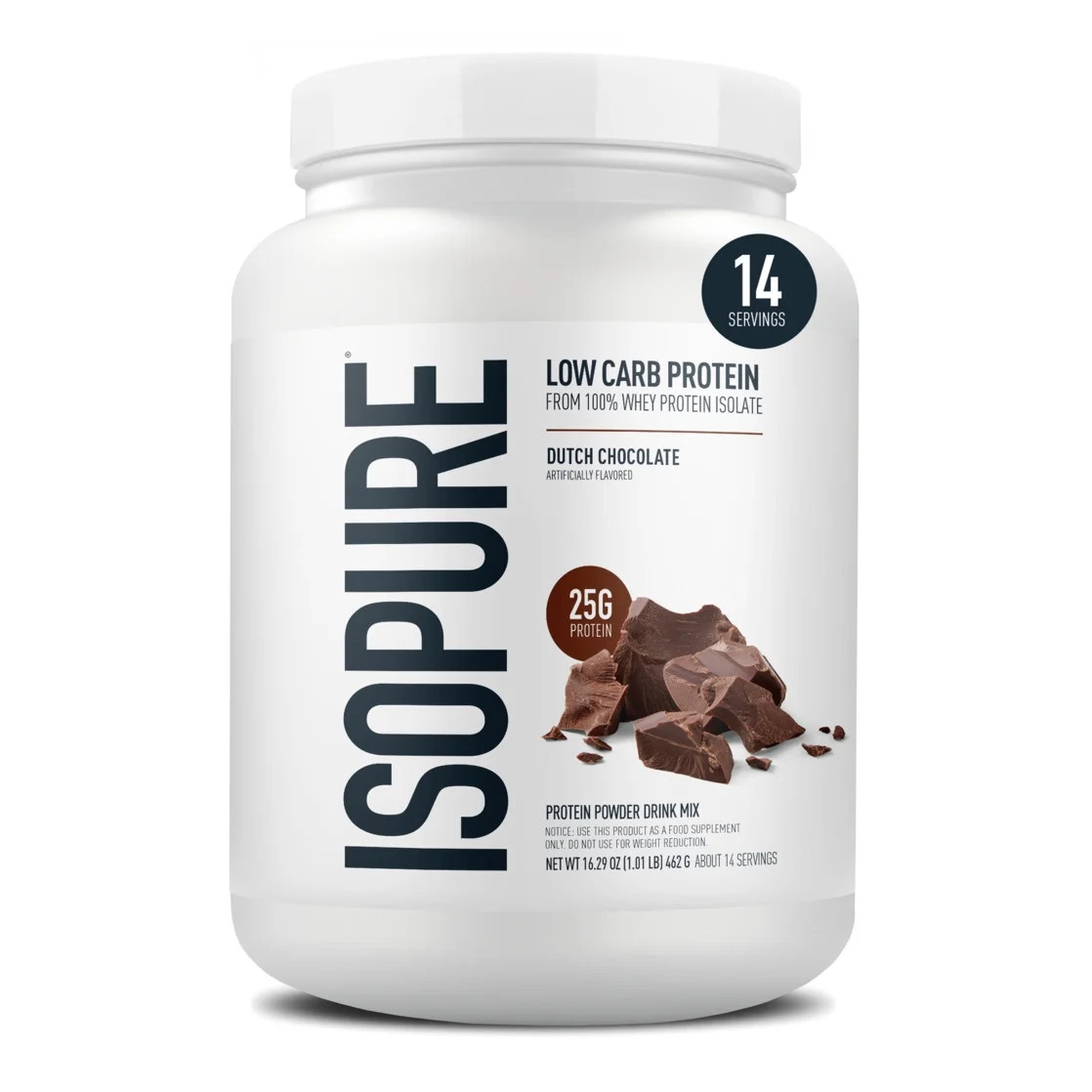 Isopure Low Carb 100% Whey Protein Isolate Chocolate Protein Powder, 25g, 14 Servings | Walmart (US)