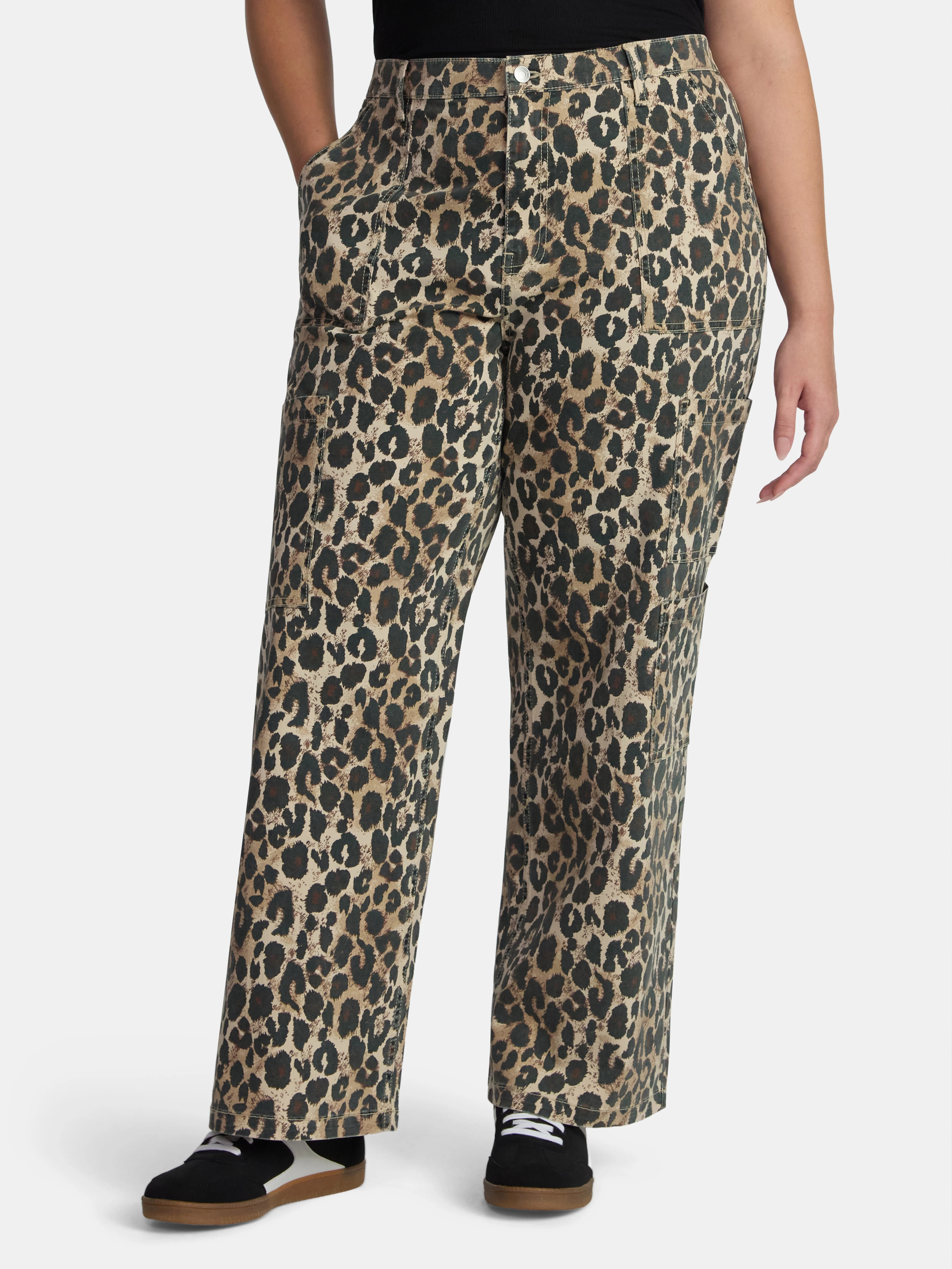 No Boundaries Cargo Wide-Leg Pants, 31.5'' Inseam, Women's | Walmart (US)