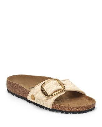 Women's Madrid Big Buckle Raffia Sandals | Bloomingdale's (US)