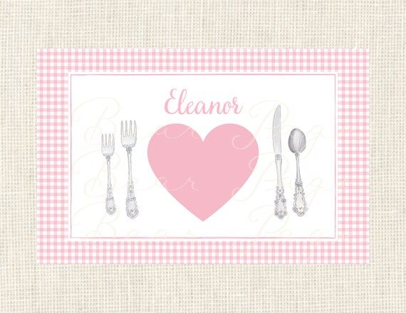 Personalized Valentine's Day Placemat / Valentine Easter | Etsy | Etsy (US)