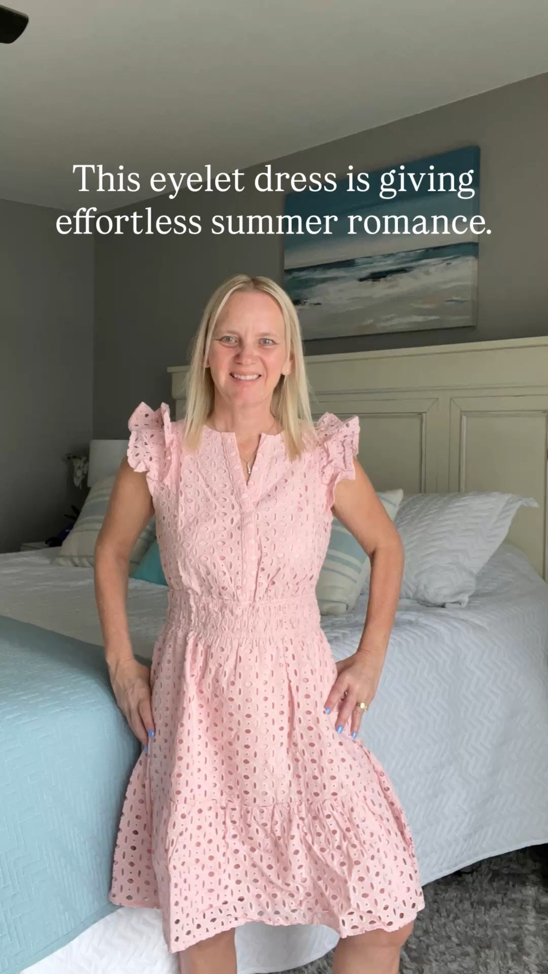 Lightweight, breezy, and so flattering 🩷

This eyelet mini dress features a feminine A-line fit, delicate embroidery, cap sleeves, and the cutest ruffle hem.

The breathable fabric keeps you cool while the empire waist creates that easy, flowy silhouette we all love. Perfect for beach days, brunch, weddings, vacations, or a simple summer night out.

Just add sandals, heels, or sneakers and you’re ready for anything.

Comment DRESS and I’ll send you the link 💌

Or shop it now in my LTK / Amazon storefront before your size sells out!

#amazonfashionfinds #eyeletdress #summerdressstyle #amazonstylefinds  #over50style

#LTKgrwm #LTKootd #LTKOver40