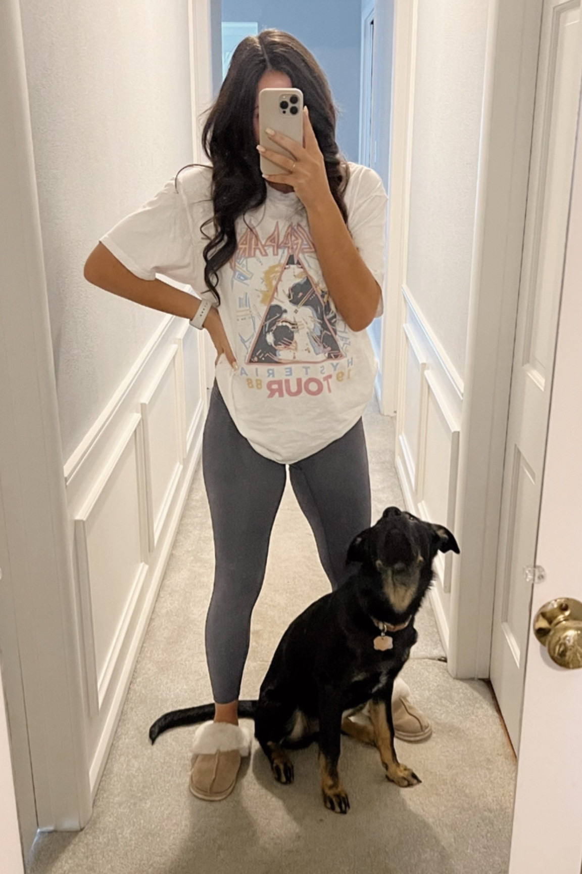 All I wanna do is listen to Def Leppard when I wear this shirt 😂 

L in the Tee for an oversized look
XS in Leggings 
6-7 in slippers
TTS

#LTKitbag #LTKfit #LTKunder50