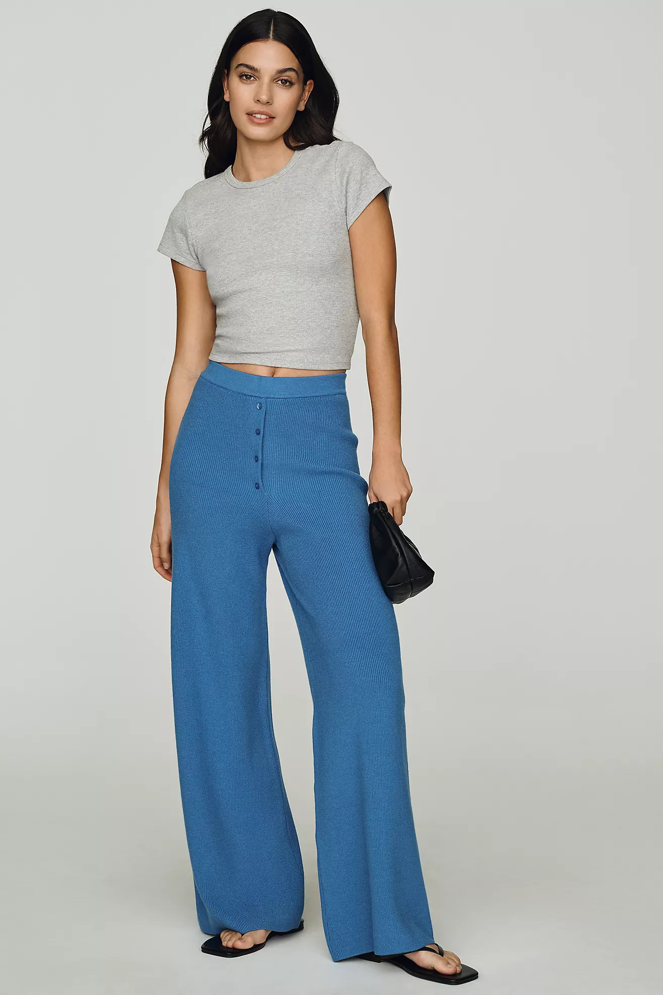 Daily Practice Knit Wide-Leg Trousers | Anthropologie (US)
