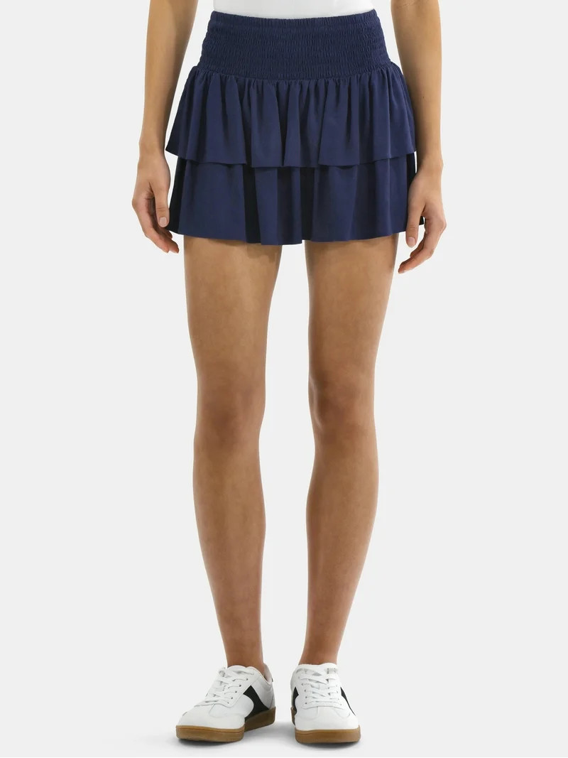 No Boundaries Tiered Mini Skirt, Women's - Walmart.com | Walmart (US)