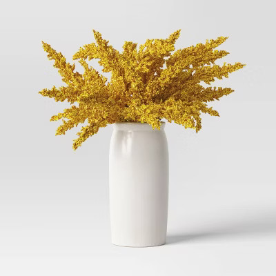 Goldenrod Artificial Plant Arrangement in Ceramic Pot - Threshold™ | Target