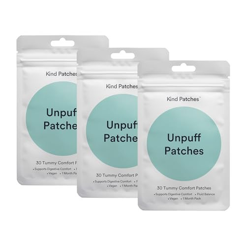 Kind Patches Unpuff Patches with Dandelion Root, Fennel, Artichoke, Ginger, and Turmeric Extract - Vegan - 3 Pack, 90 Count | Amazon (US)