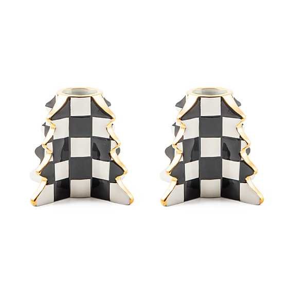 Check Tree Candle Holders, Set of 2 | MacKenzie-Childs