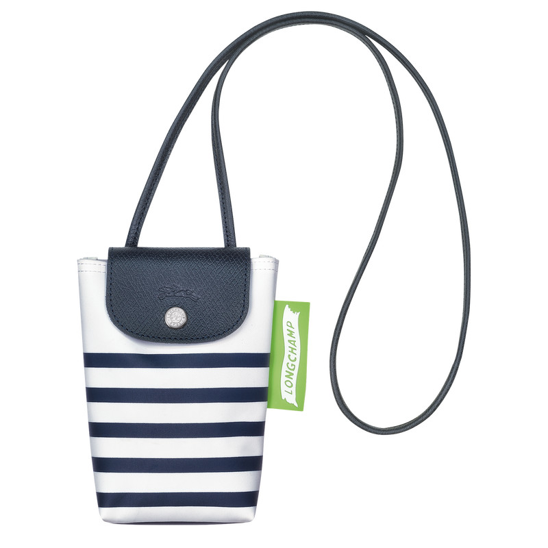Le Pliage Collection Phone case Navy/White - Canvas (34201HDF165) | Longchamp US | Longchamp