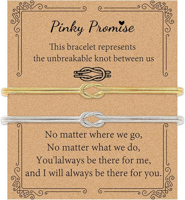 Matching Bracelets for Couples Love Knot Bracelet Pinky Promise Soulmate Relationship Friendship ... | Amazon (US)