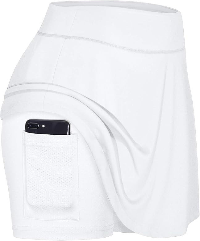 Blevonh Women's Tennis Skort Active Pleated Skirts with Pocket for Running Golf | Amazon (US)