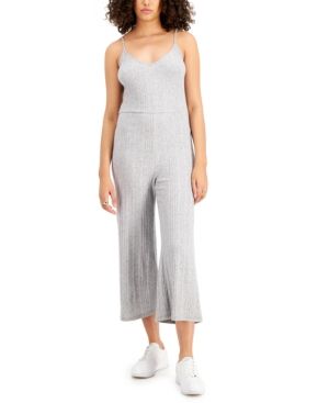 Bar Iii Ribbed Cropped Jumpsuit, Created for Macy's | Macys (US)