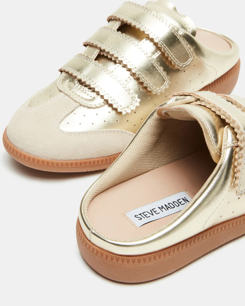 MEMENTO Gold Slip-On Sneaker | Women's Sneakers | Steve Madden (US)