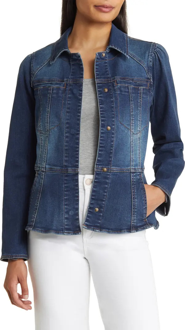 Wit & Wisdom Peplum Denim Jacket | Nordstrom | Nordstrom