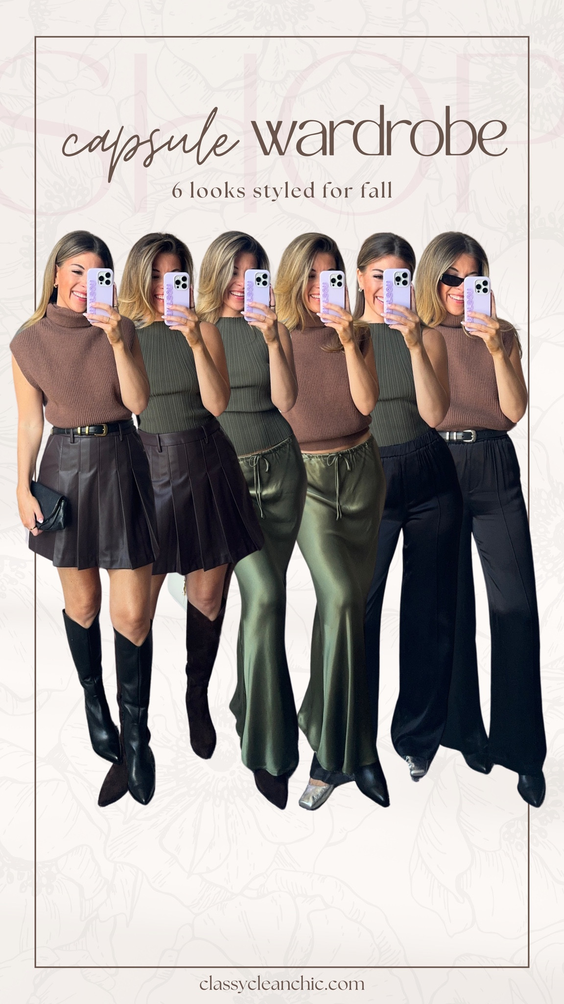 Wayf satin pants, skirts, and pleated leather skirts sleeveless mock turtle neck sweaters and sleeveless tops from Nordstrom fall capsule collection date night and workwear looks shop the Nordstrom anniversary sale today! Wearing my usual small/2 in all  

#LTKFindsUnder100 #LTKxNSale #LTKWorkwear