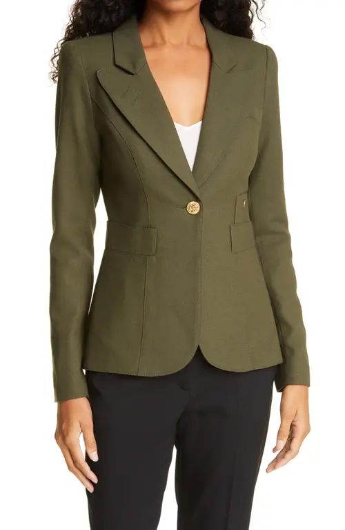 Smythe Classic Duchess Blazer in Army at Nordstrom, Size 10 | Nordstrom