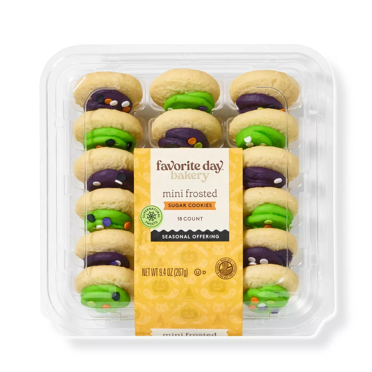 Halloween Mini Frosted Sugar Cookies - 9.4oz/18ct - Favorite Day™ | Target