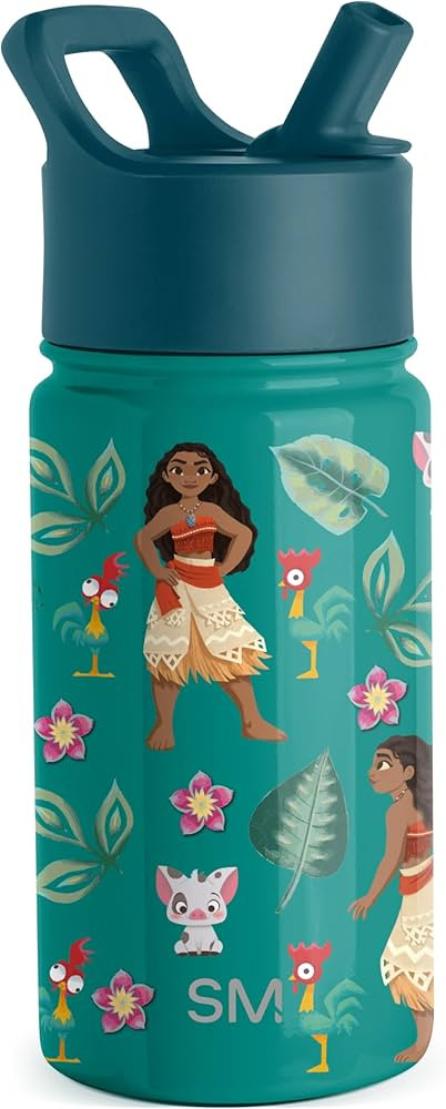 Simple Modern Disney Moana Kids Water Bottle with Straw Lid | Reusable Insulated Stainless Steel ... | Amazon (US)