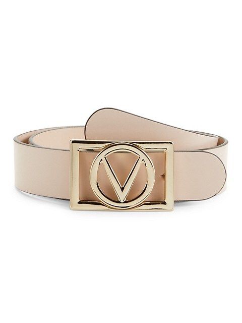 Dolly V-Logo Leather Belt/Large | Saks Fifth Avenue OFF 5TH