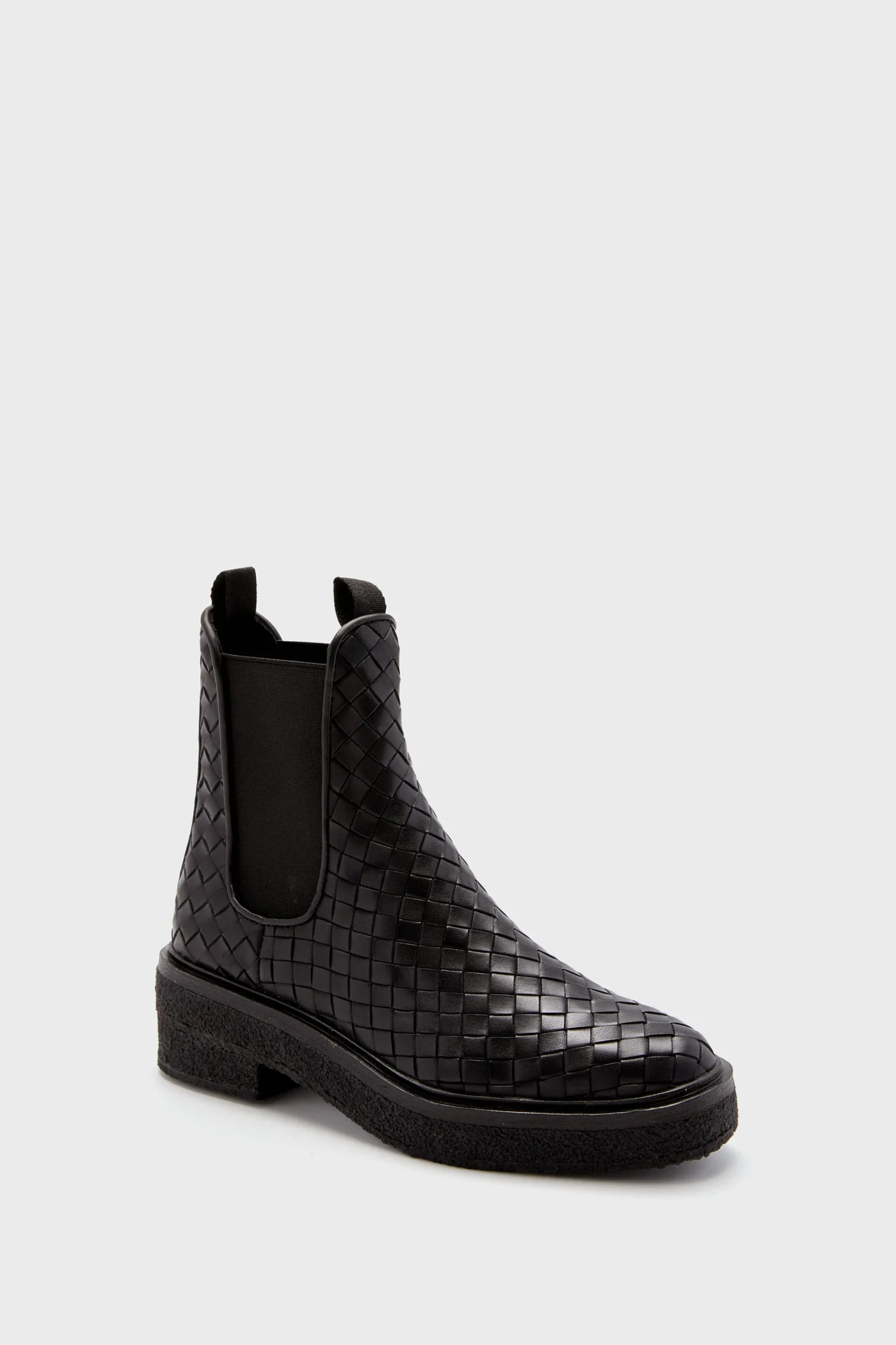 Black Woven Raquel Boots | Tuckernuck (US)