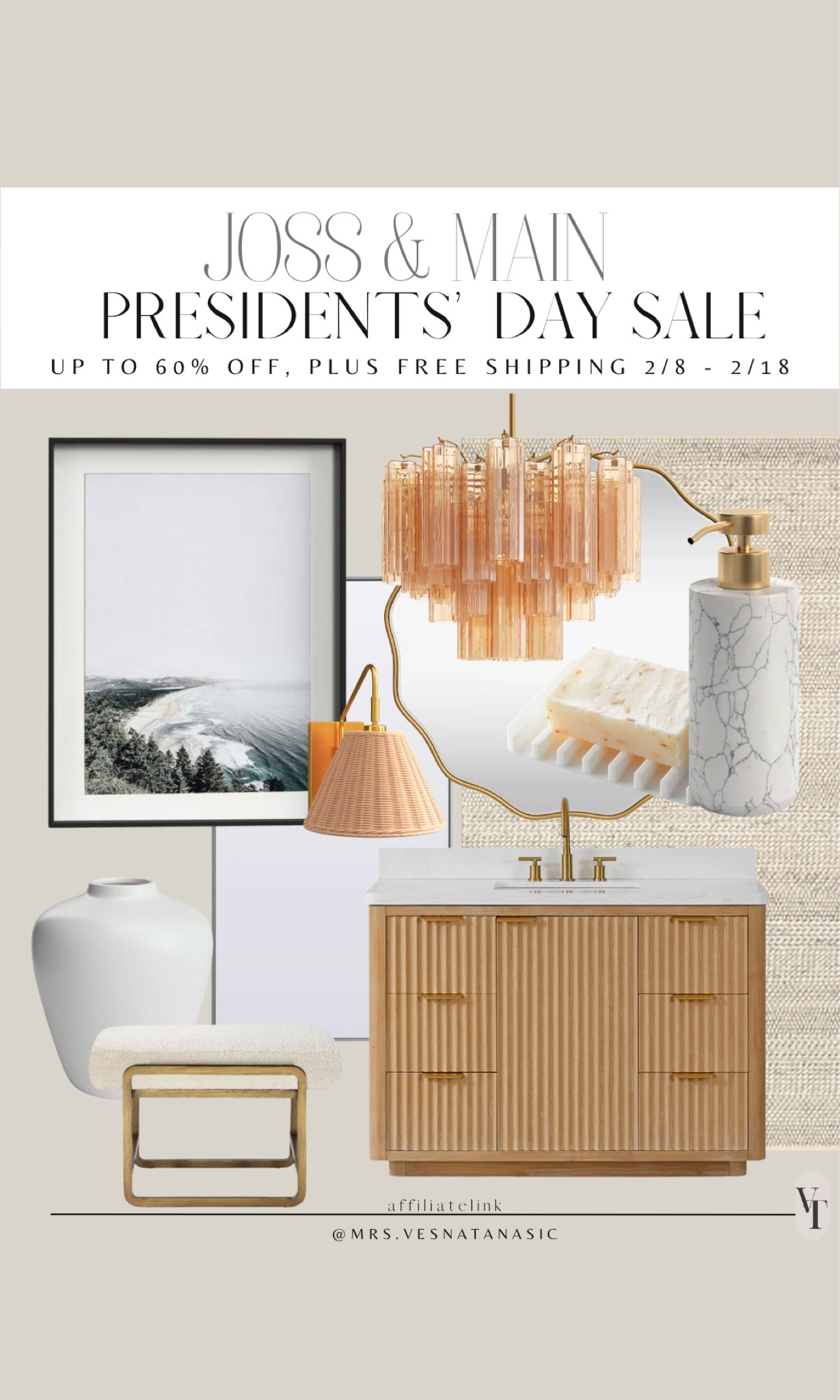 Bathroom inspo @jossandmain Shop everything up to 60% off plus free shipping during Presidents’ Day Sale 2/8 - 2/18 including our new powder bath vanity! #jossandmainpartner #jossandmain #bath #vanity #rug #home 

#LTKMostLoved #LTKSaleAlert #LTKHome