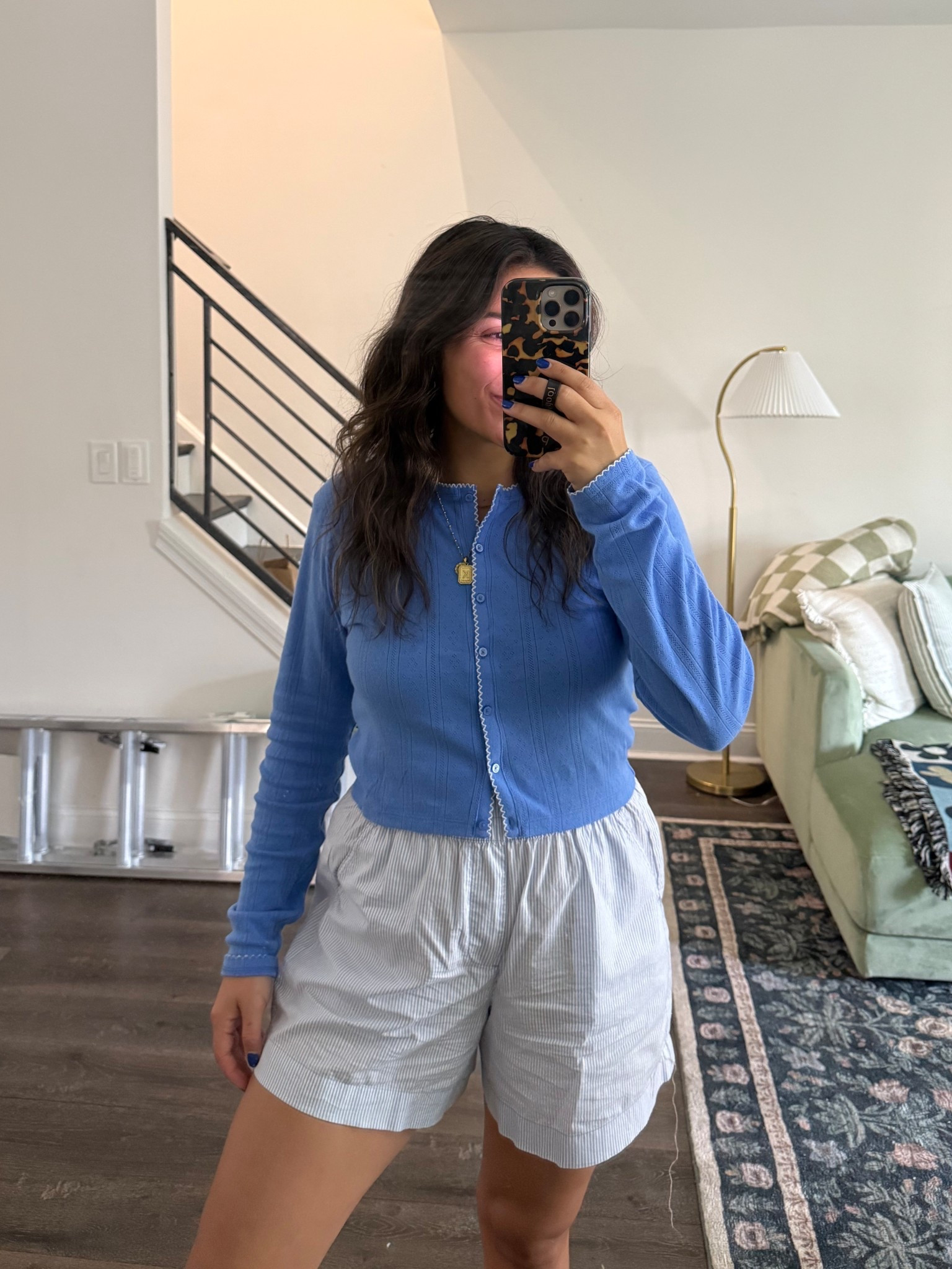 Shades of blue for summer 🩵💙 outfit from aerie! Love these shorts bc they’re a little longer but still give the cute boxer vibe. Added this button down top - very fun & cozy. Both size M!

#LTKSummerEdit #LTKFindsUnder50 #LTKSeasonal