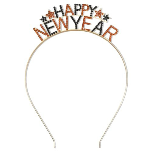 Eostankr Happy New Year Headband for Women Rhinestone New Years Headbands for Eve Party Hair Accessory | Amazon (US)