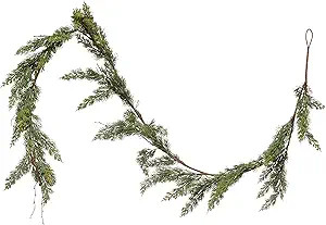 Creative Co-Op 72" L Faux Cedar Garland, Green | Amazon (US)