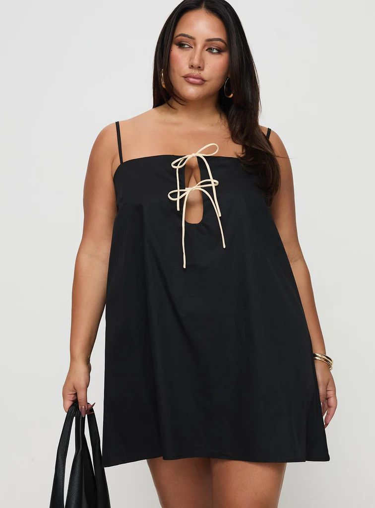 Belong Together Mini Dress Black Curve | Princess Polly US