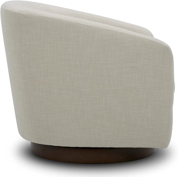 CHITA Swivel Accent Chair Armchair, Round Barrel Chair in Fabric for Living Room Bedroom, Linen | Amazon (US)