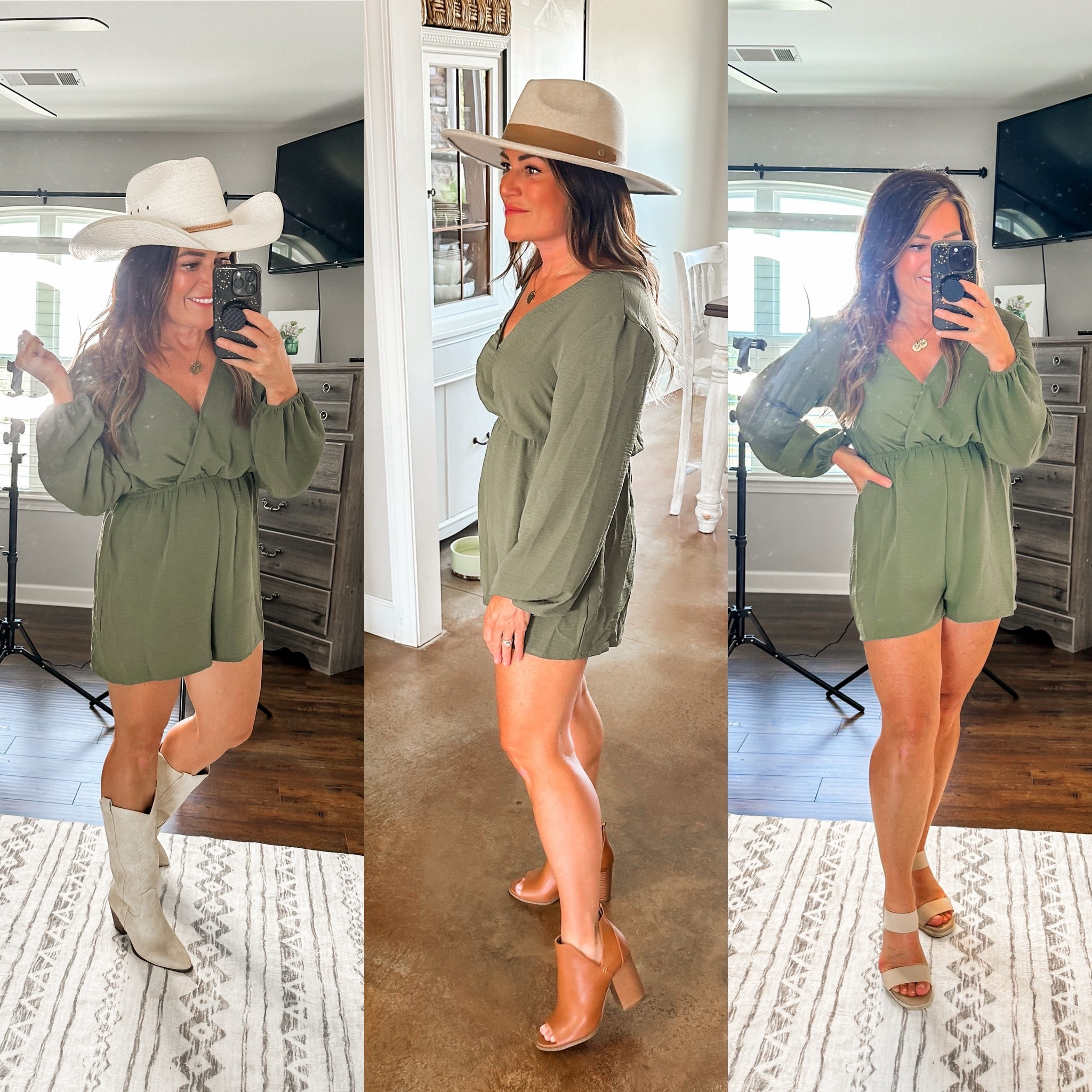 3 ways to style this cute romper! 

#LTKSeasonal #LTKMidsize #LTKOver40