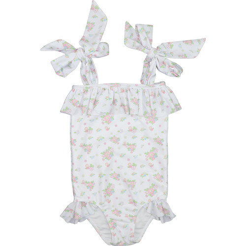 Pastel Bouquet Print Lycra Swimsuit | Cecil and Lou