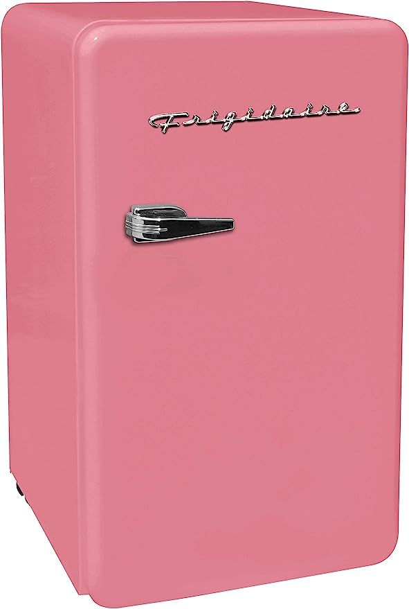 FRIGIDAIRE EFR372-PINK 3.2 Cu Ft Pink Retro Compact Rounded Corner Premium Mini Fridge | Amazon (US)