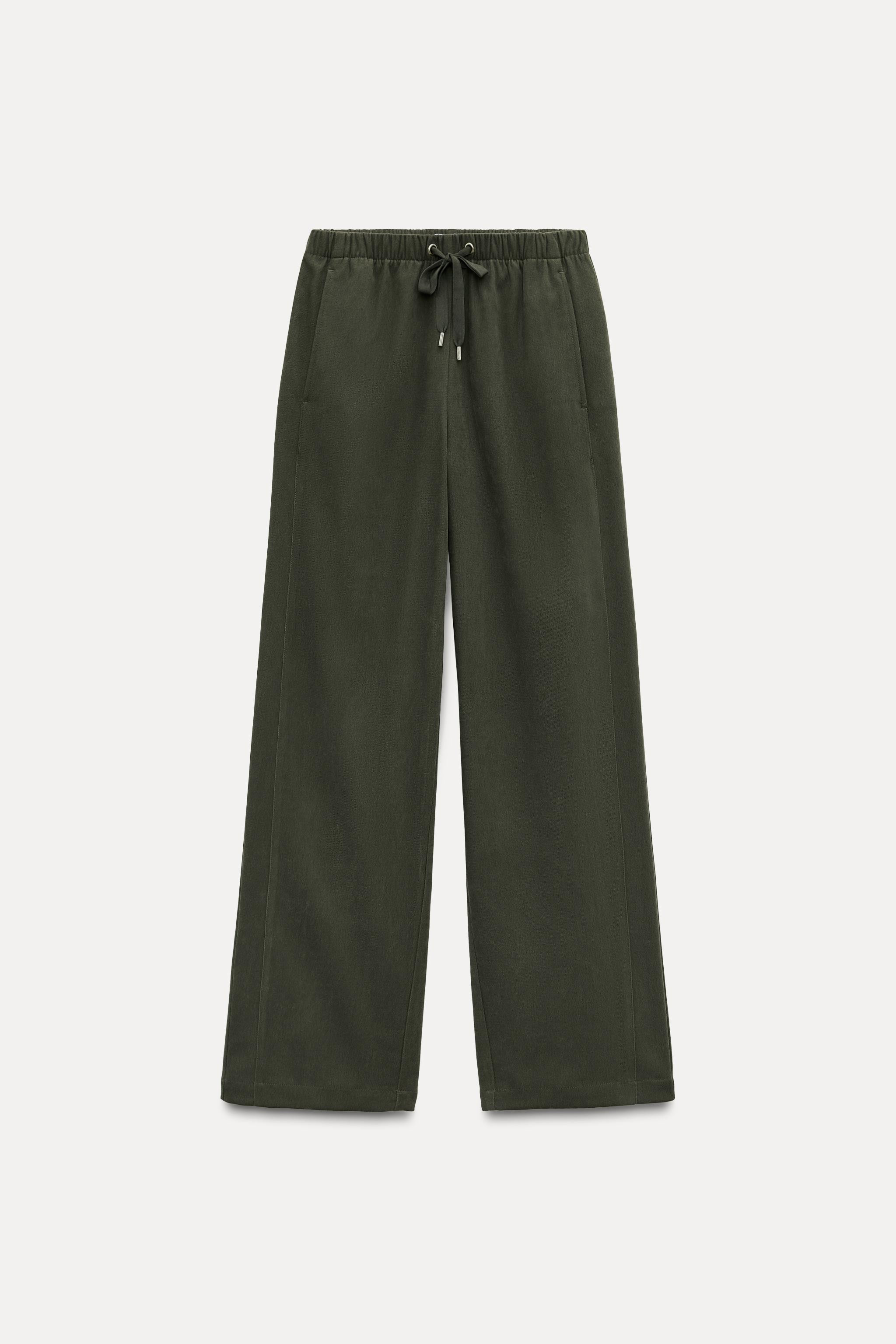 TEXTURED WIDE-LEG TROUSERS | Zara UK