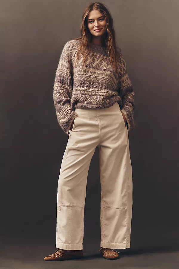 The Izzie Relaxed Pull-On Barrel Pants by Pilcro: Corduroy Edition | Anthropologie (US)