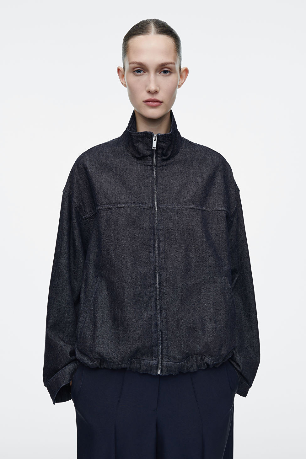 OVERSIZED DENIM BOMBER JACKET | COS UK