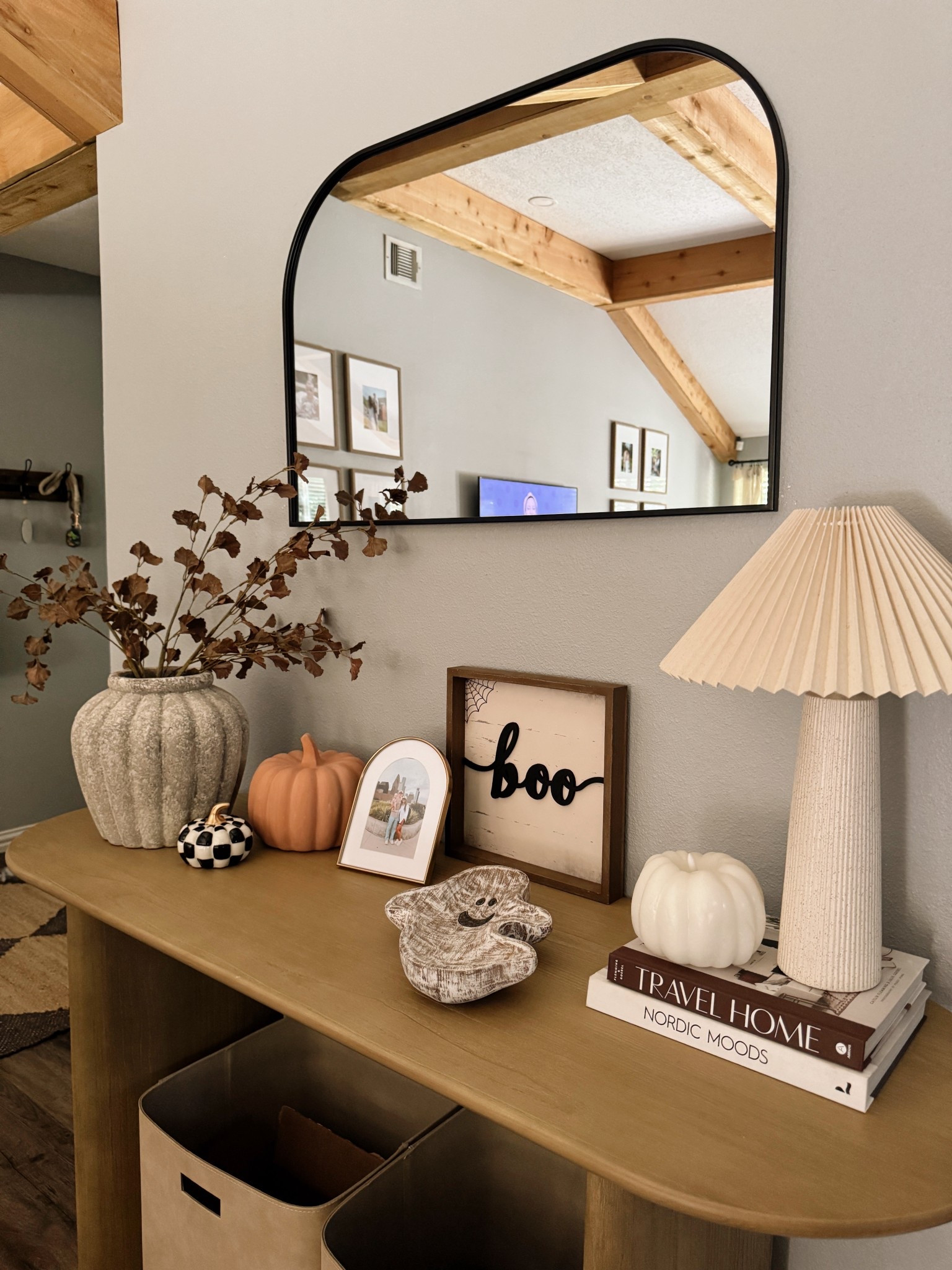 Neutral fall decor for console table! 

#LTKStyleTip #LTKHome #LTKSeasonal