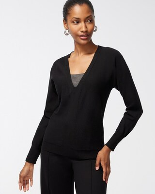 Caviar Bead V-Neck Pullover Sweater | Chico's