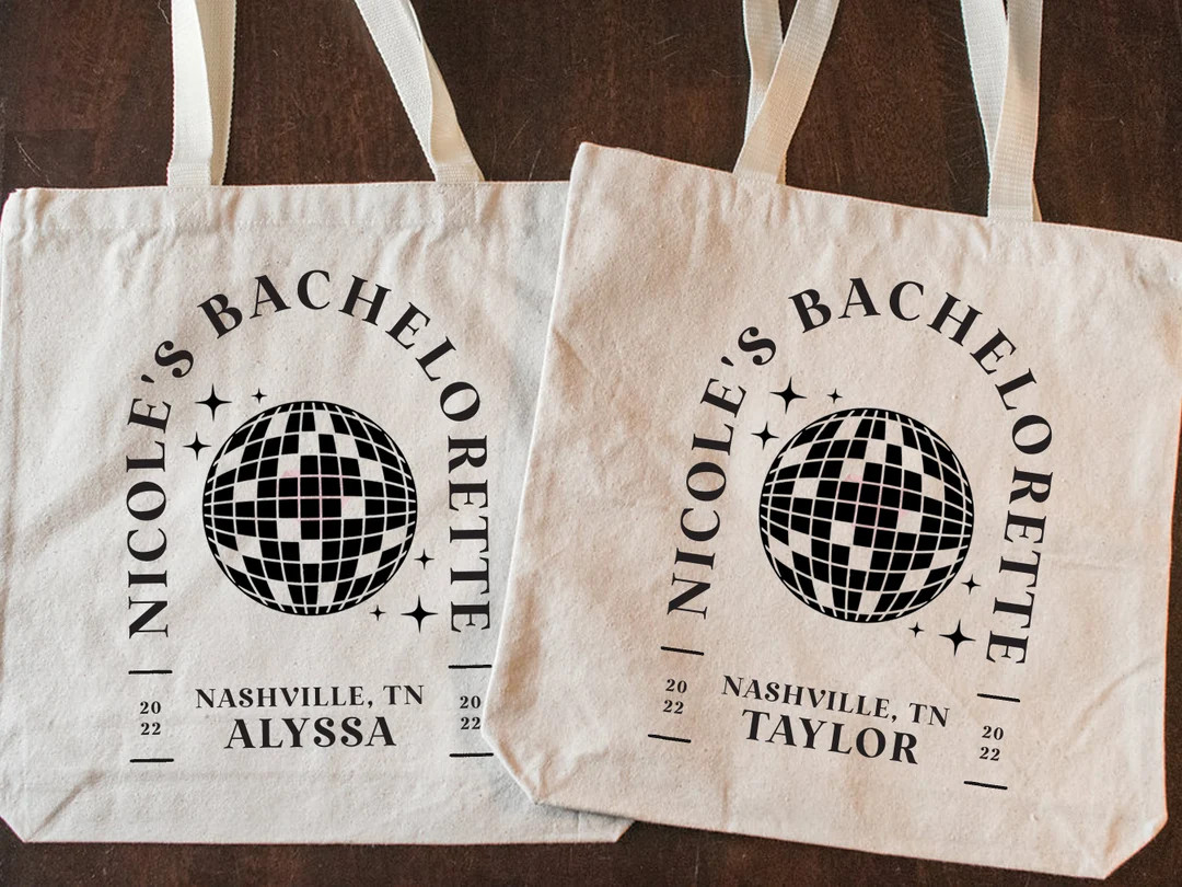 Nashville Bachelorette Party Personalized Tote Bag Space - Etsy | Etsy (US)