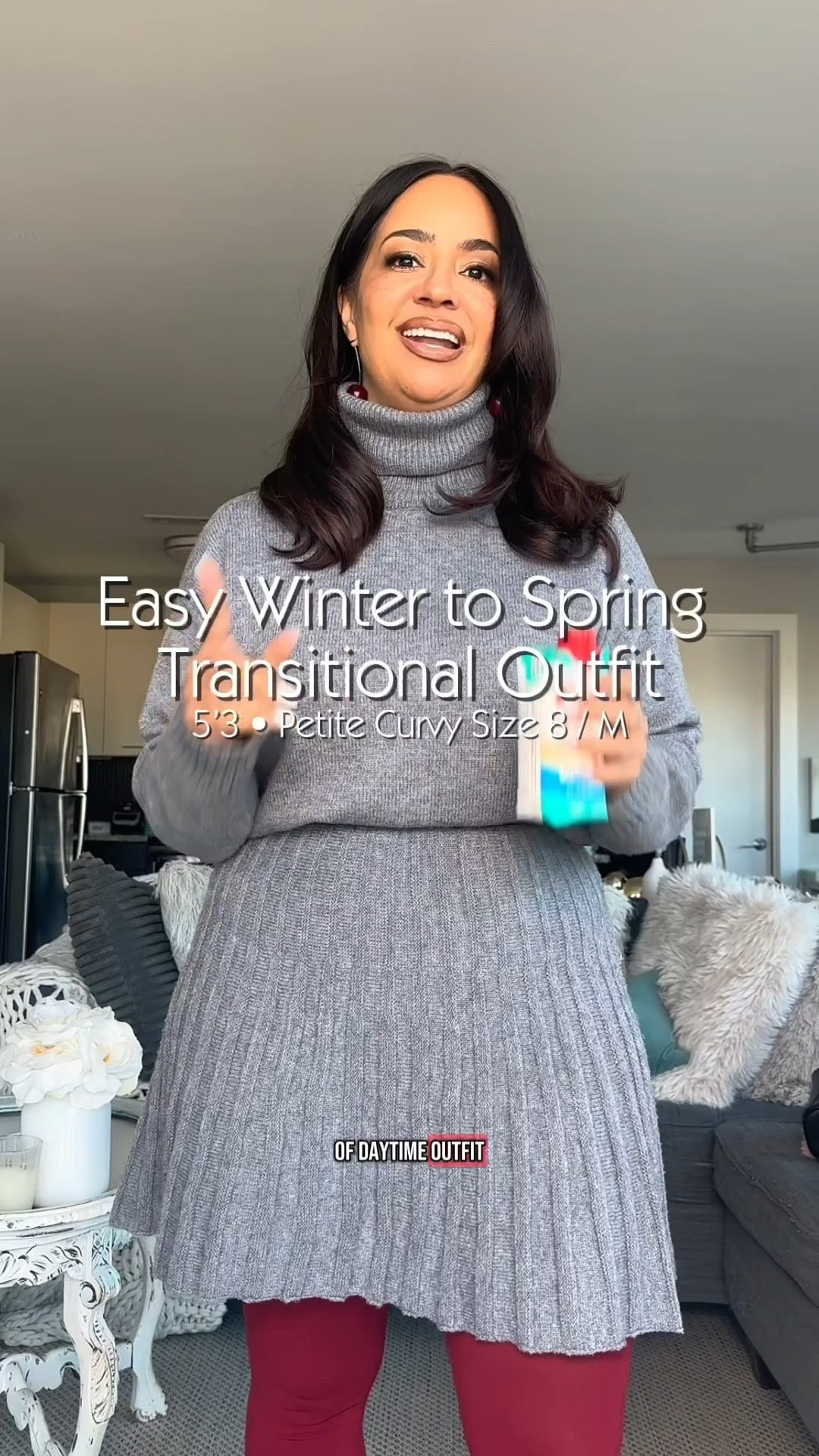 Transitional winter to spring daytime outfit 🩶

Sizing ⬇️

5’3 • 155 lbs
Size 8 / Medium
Bust: 34DDD
Waist: 28”
Hips: 43”
Wearing Size Medium 

over 40, millennial, petite, petite curvy, curvy, size 8, midsize, skirt set, pleated skirt 

#LTKOver40 #LTKMidsize #LTKStyleTip