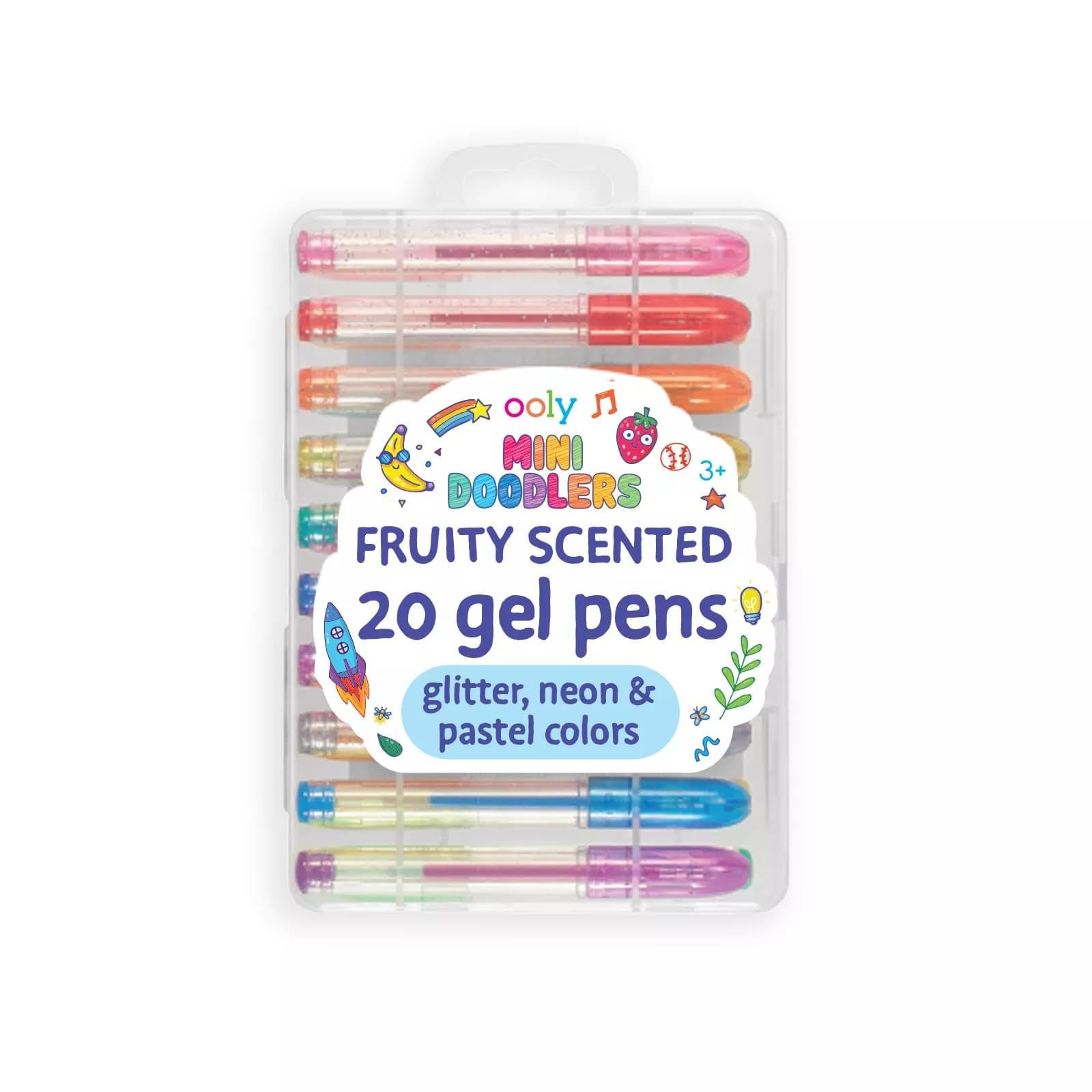 Ooly Scented Mini Doodlers Gel Set of 20 Pens - 20 Mini Glitter, Neon and Pastel Scented Gel Pens... | Amazon (US)