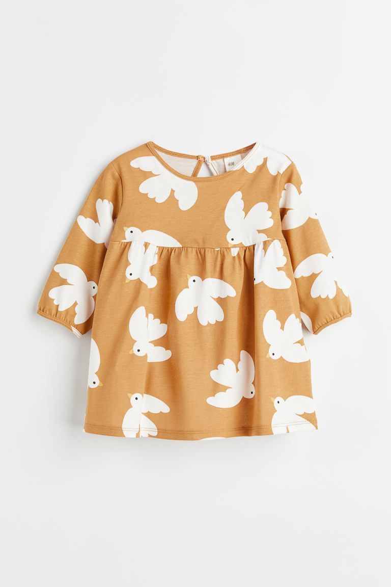 Patterned Cotton Jersey Dress | H&M (US + CA)