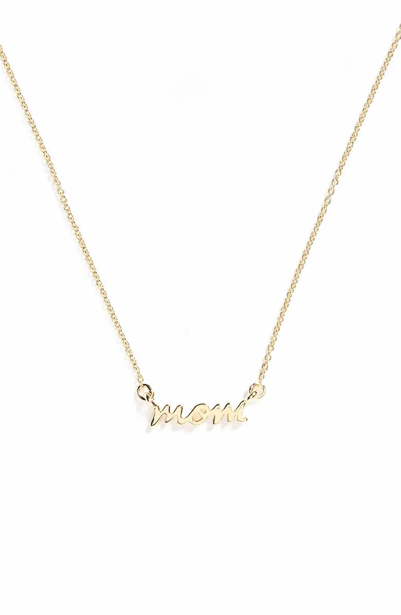 'say yes - mom' pendant necklace | Nordstrom